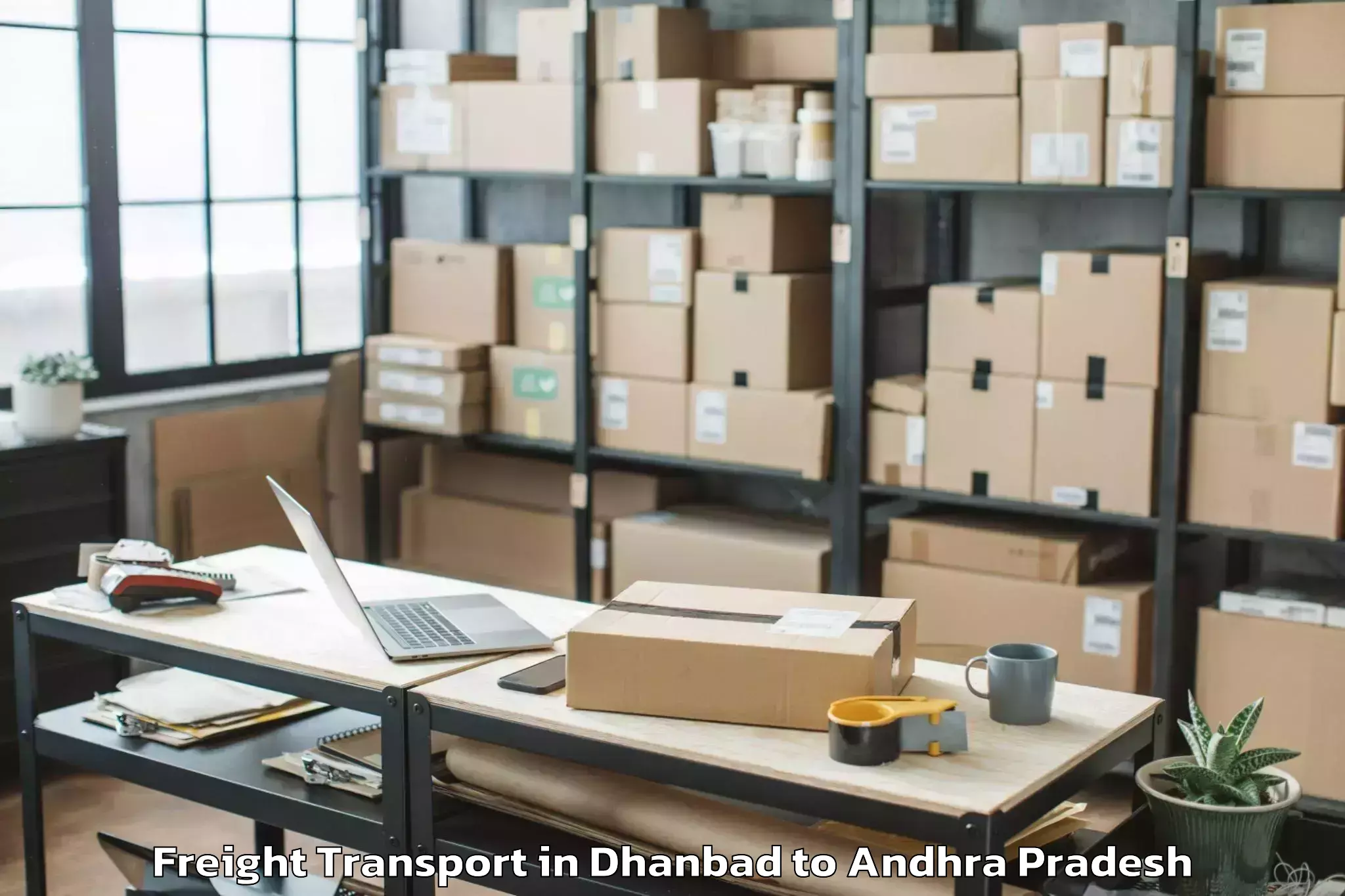 Trusted Dhanbad to Konthamuru Freight Transport